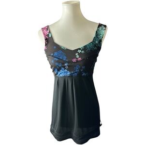 3/$25 Lululemon Tame Me Tank Top Petal Pop Floral Pink Black Blue Green Size 6